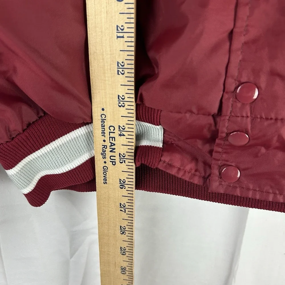 Vintage‎ DeLong Athletic Jacket Oilers Red Made in USA Mens Large 80s 90s